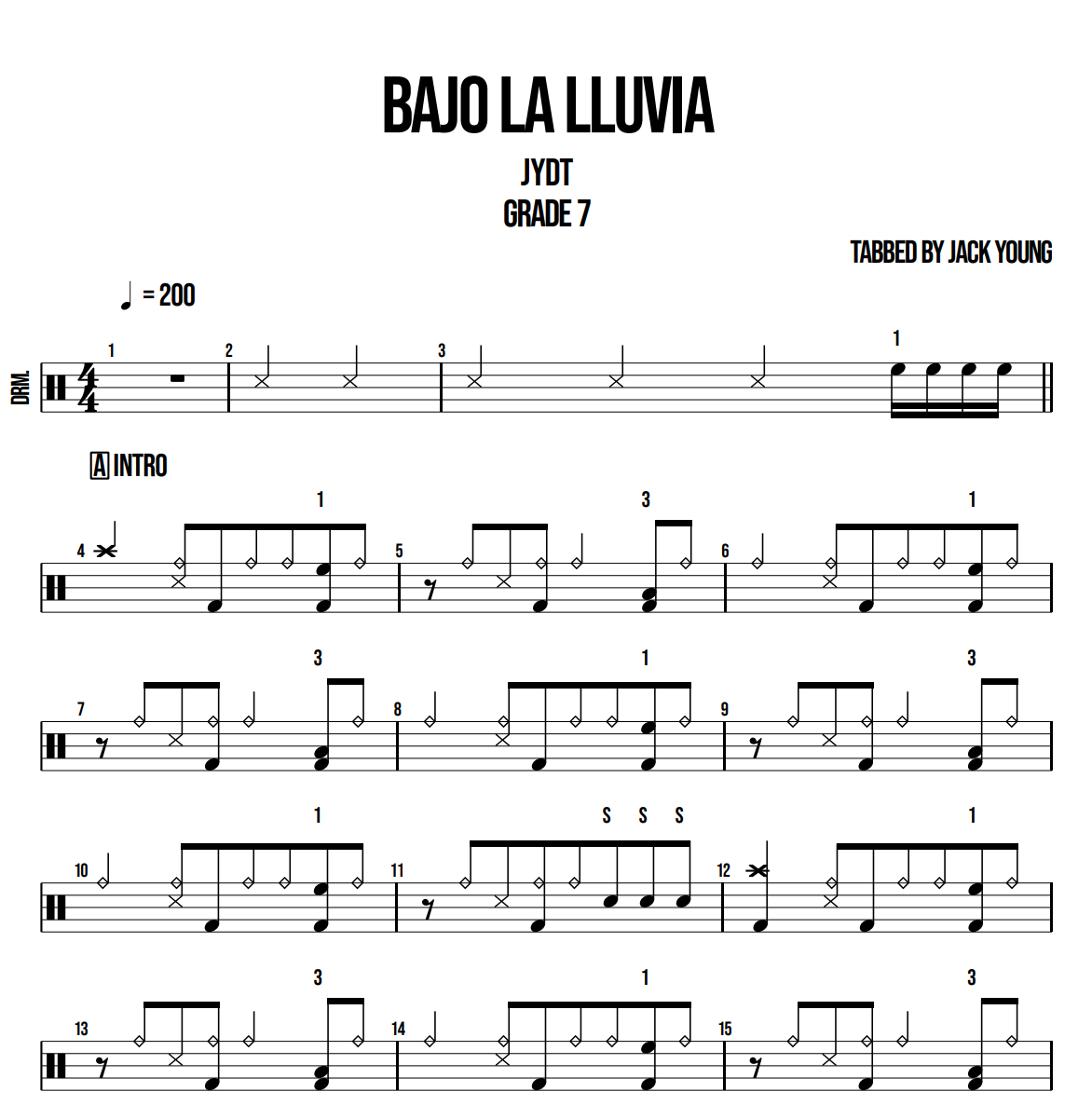 Jack Young Drums Teacher - Original Songs For Teaching