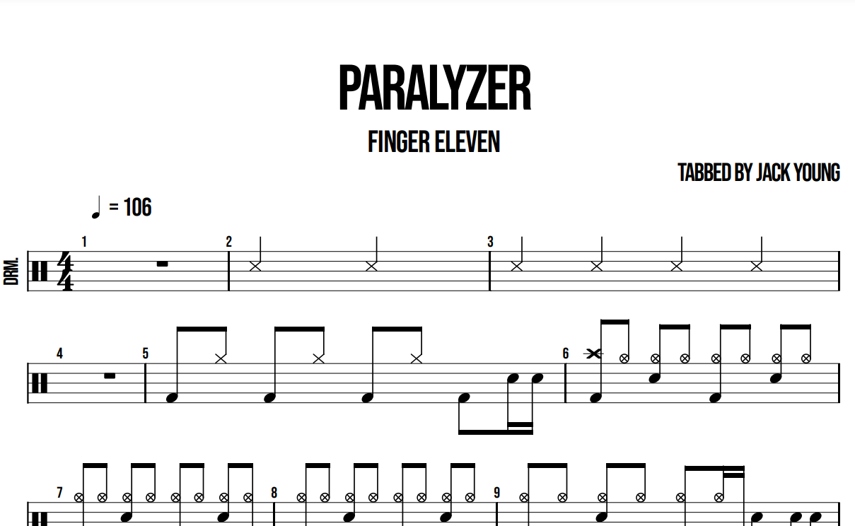 Paralyzer - Finger Eleven – Jack Young Drums Teacher 🥁