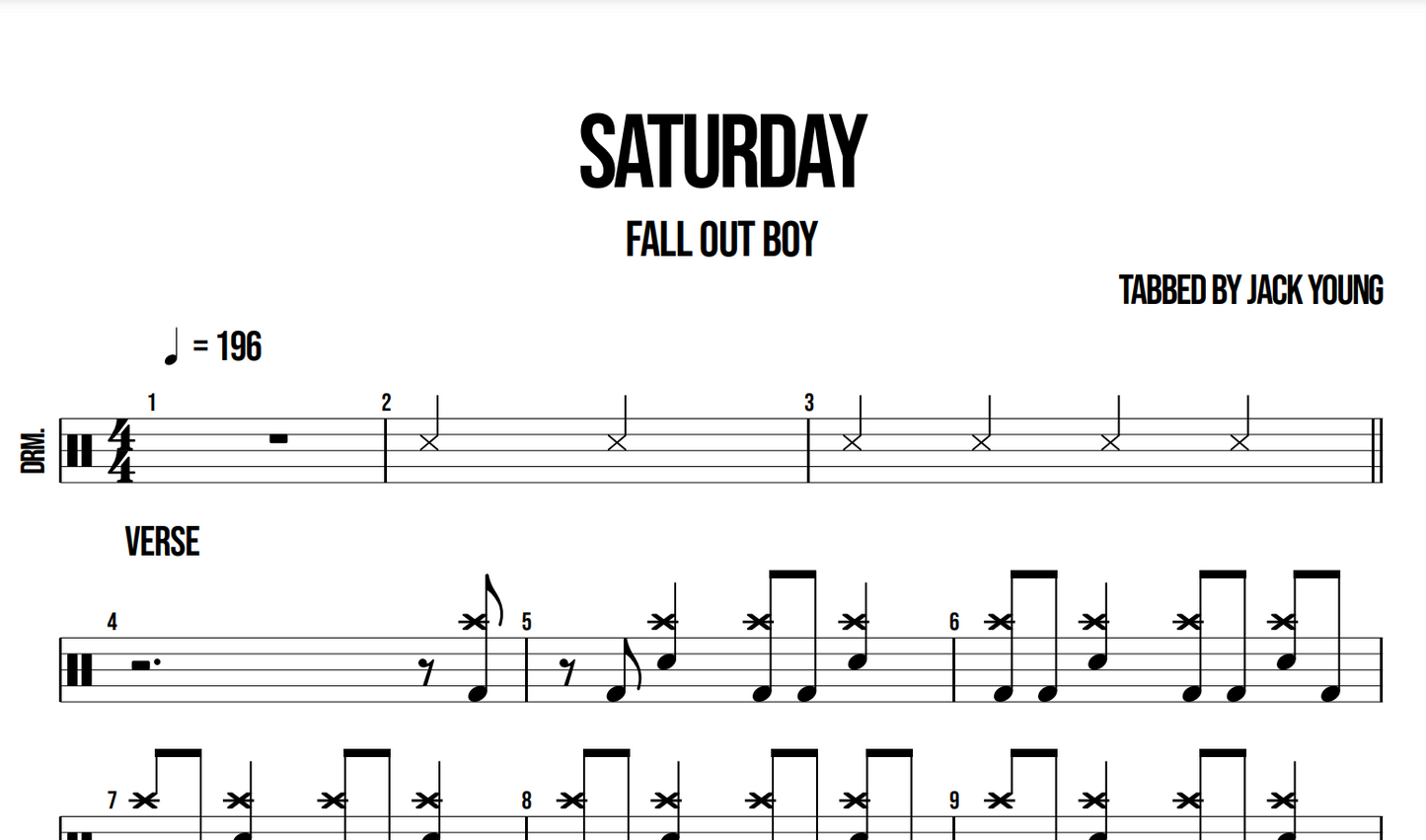 Saturday - Fall Out Boy