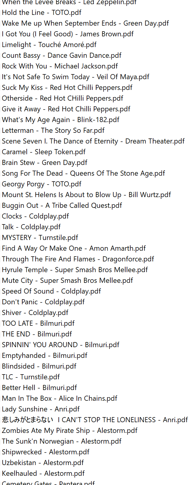 Jack's Complete PDF Notation Collection 🥁 (687 Songs)